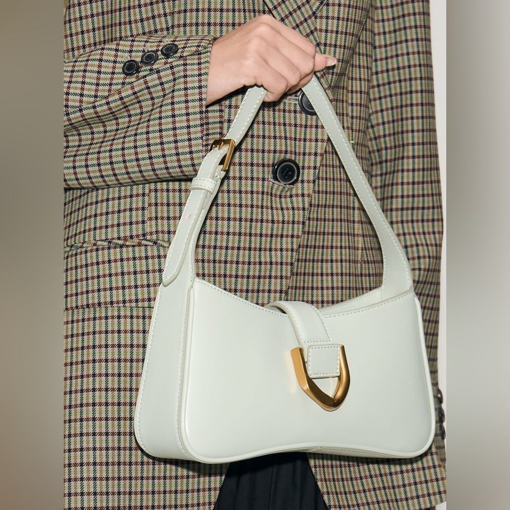 charles & keith mint green handbag